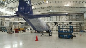 Laser Scanning of C130 airplane 