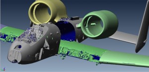 digital data picture of A10 airplane laser measurements